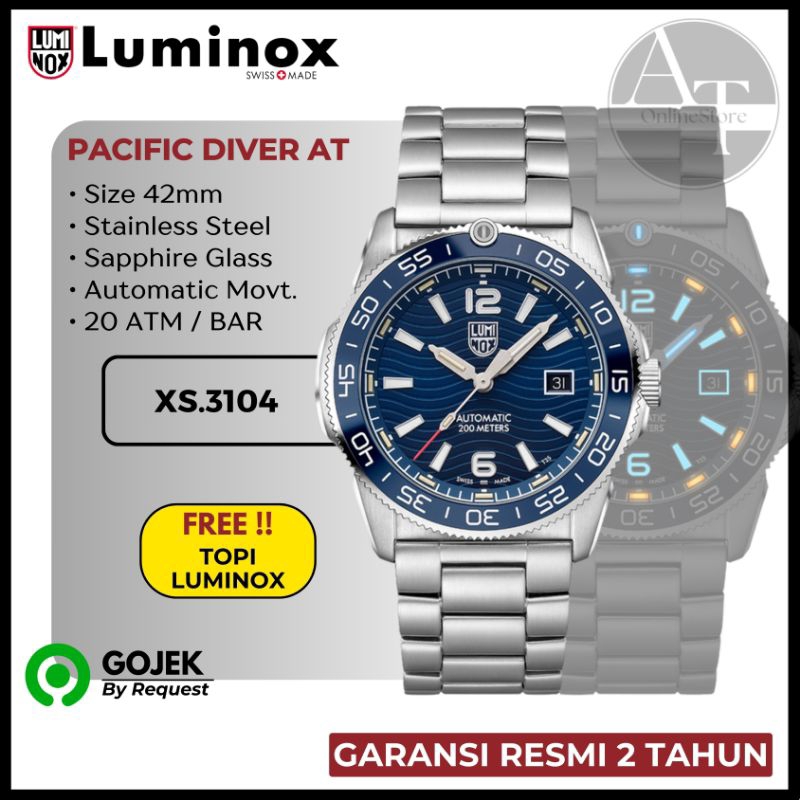 Jam Tangan Pria Luminox 3104 Pacific Diver Automatic ORIGINAL Resmi