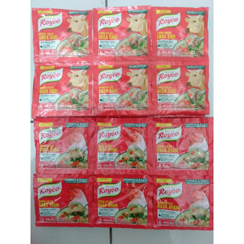 

Royco Ayam dan Sapi Renteng isi 12 Pcs / Penyedap Rasa Murah