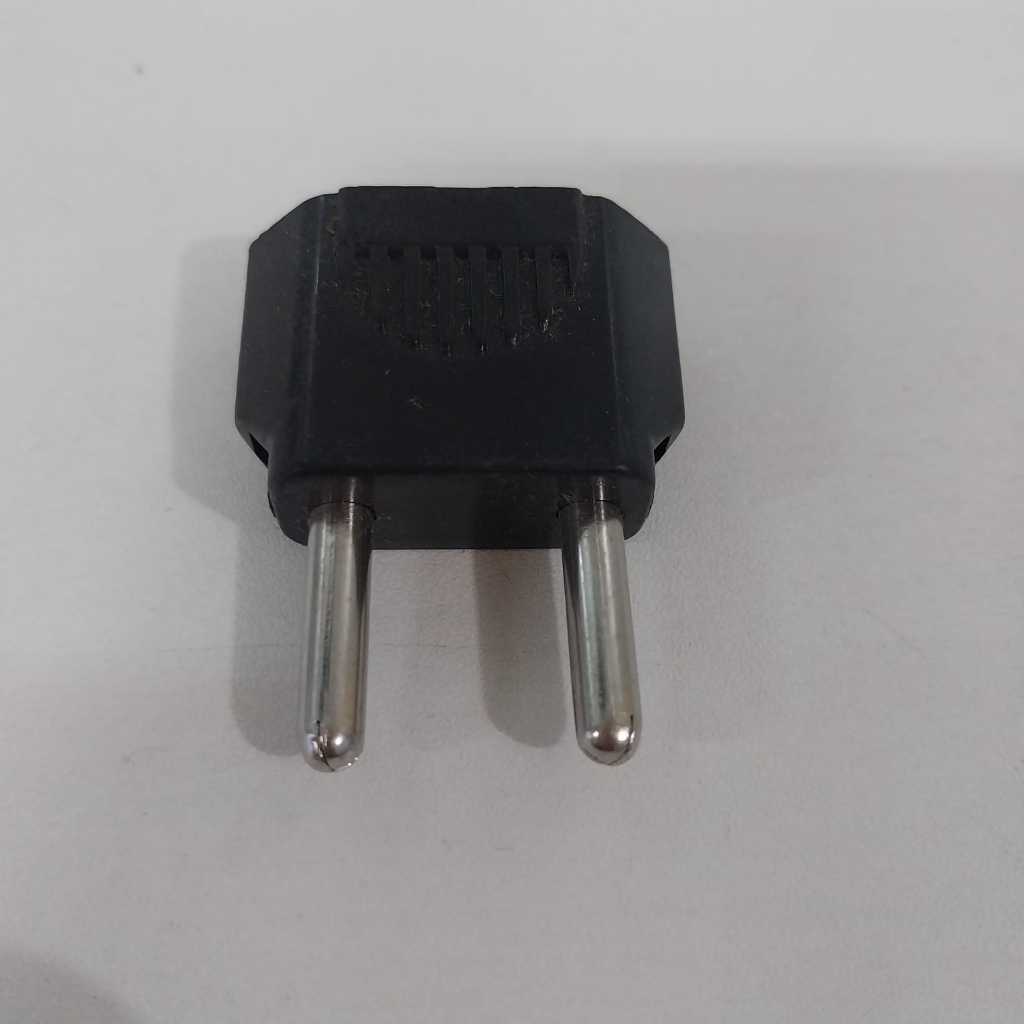 Steker gepeng ke bulat colokan listrik adaptor sambungan charger cok sambung 125v/15a cabang 2 bulat