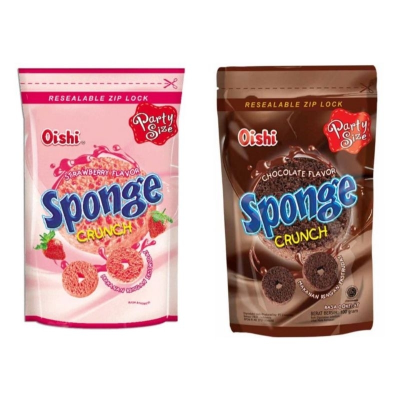 

Oishi Sponge Crunch Coklat, Strawberry 100 g