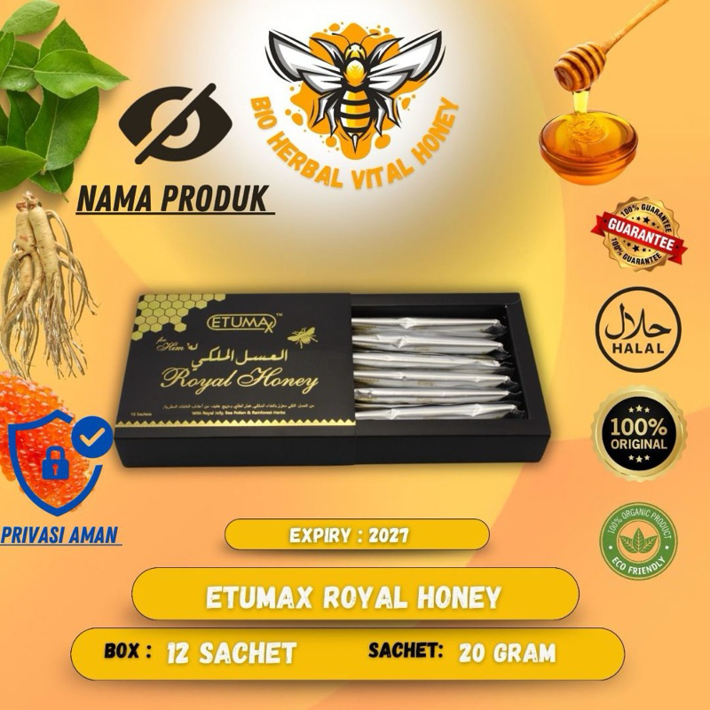 

Etumax Royal Honey For Him 20G 1 Box 12 Sachet