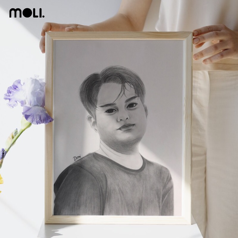 

SKETSA WAJAH HITAM PUTIH UK A4, TULIS TANGAN (Handmade)