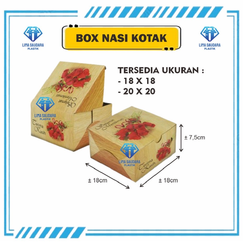 

LSP DUS SNACK 18x18 DUS SNACK 20x20 MOTIF DAVINA WARNA COKLAT DUS MAKANAN DUS BESEK 18 x 18 20 x 20