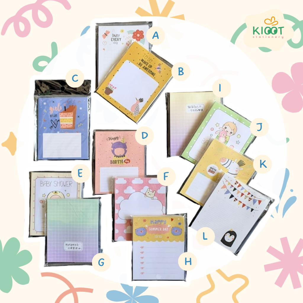 

Kioot - Sticky Notes Memo Motif Tempelan Kertas Catatan Karakter Kecil Lucu Karakter Motif Y-174 fc