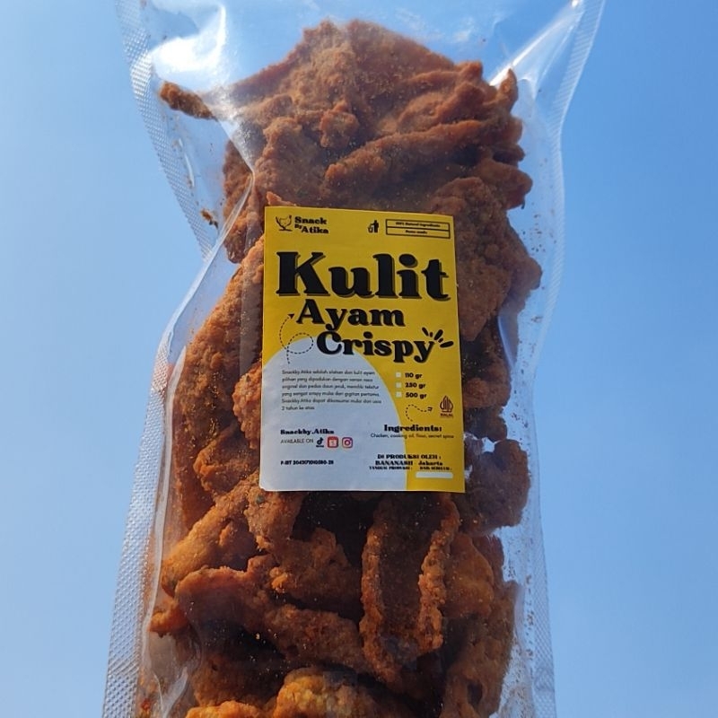 

500gr - KULIT AYAM CRISPY [SNACKBY.ATIKA] GURIH PEDAS ASIN NAGIHHH