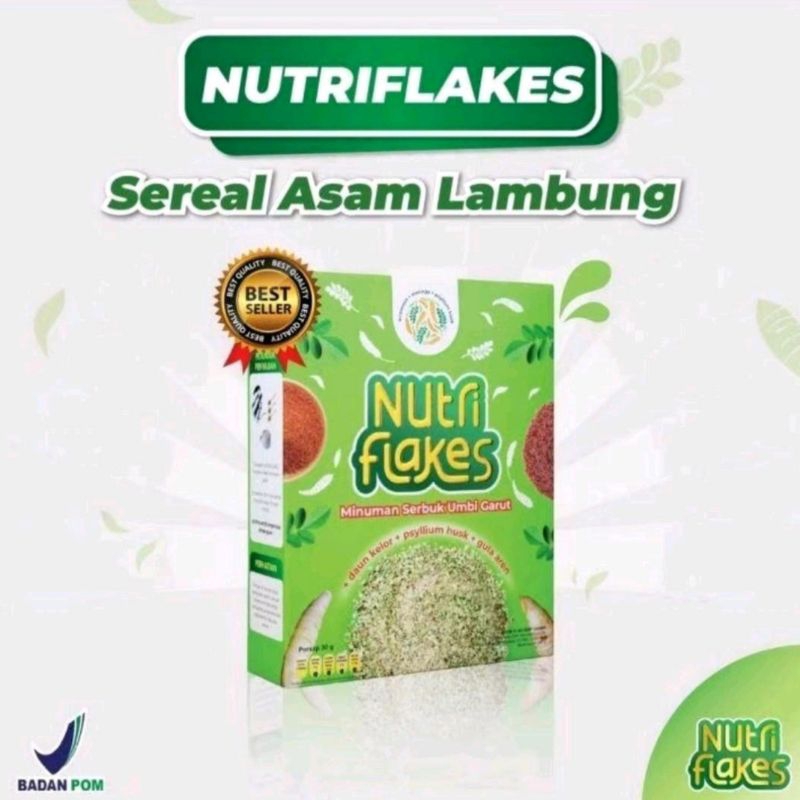 

NUTRIFLAKES sereal umbi garut pereda asam lambung gerd dan maag Granola