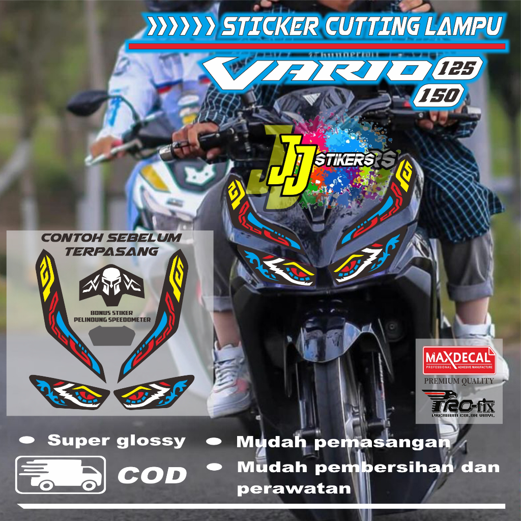 stiker lampu variasi dan alis vario new 125 150