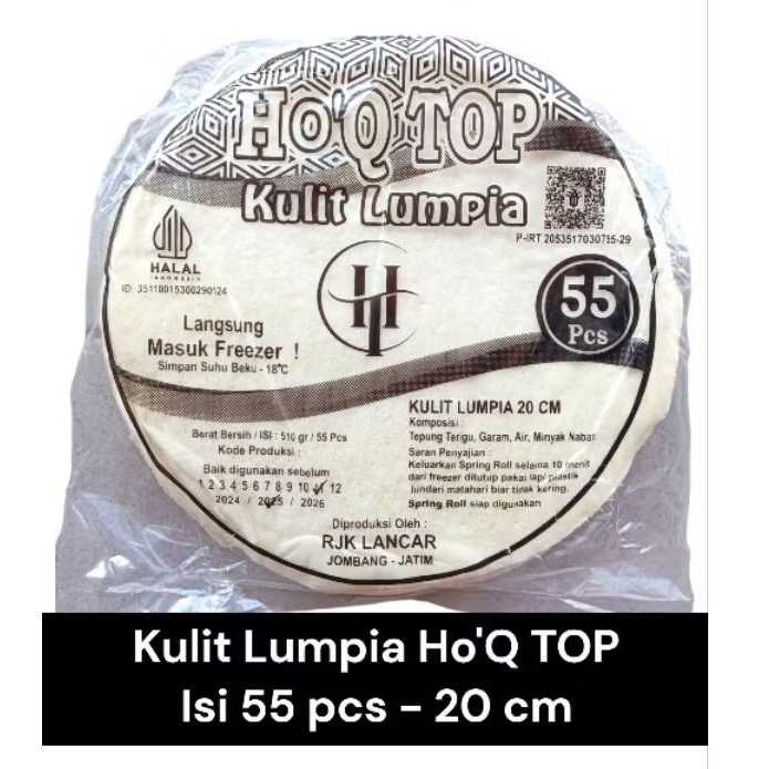 

kulit lumpia Ho'Q TOP isi 55 pcs size 20 cm