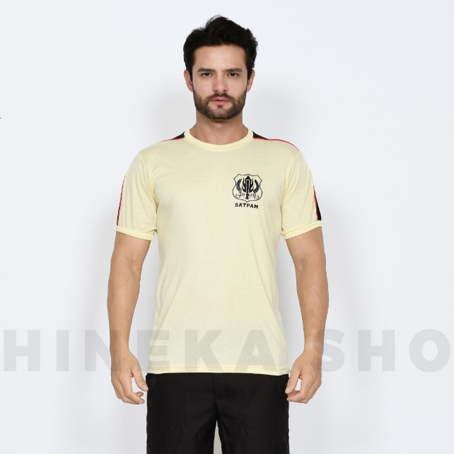 Kaos Security Satpam Kombinasi Warna Cream Navy Hitam Cokelat Kaos Satpam Terbaru 2025