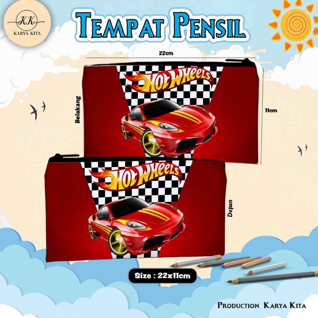

PENCIL CASE KARAKTER HOT WHEELS KODE 07