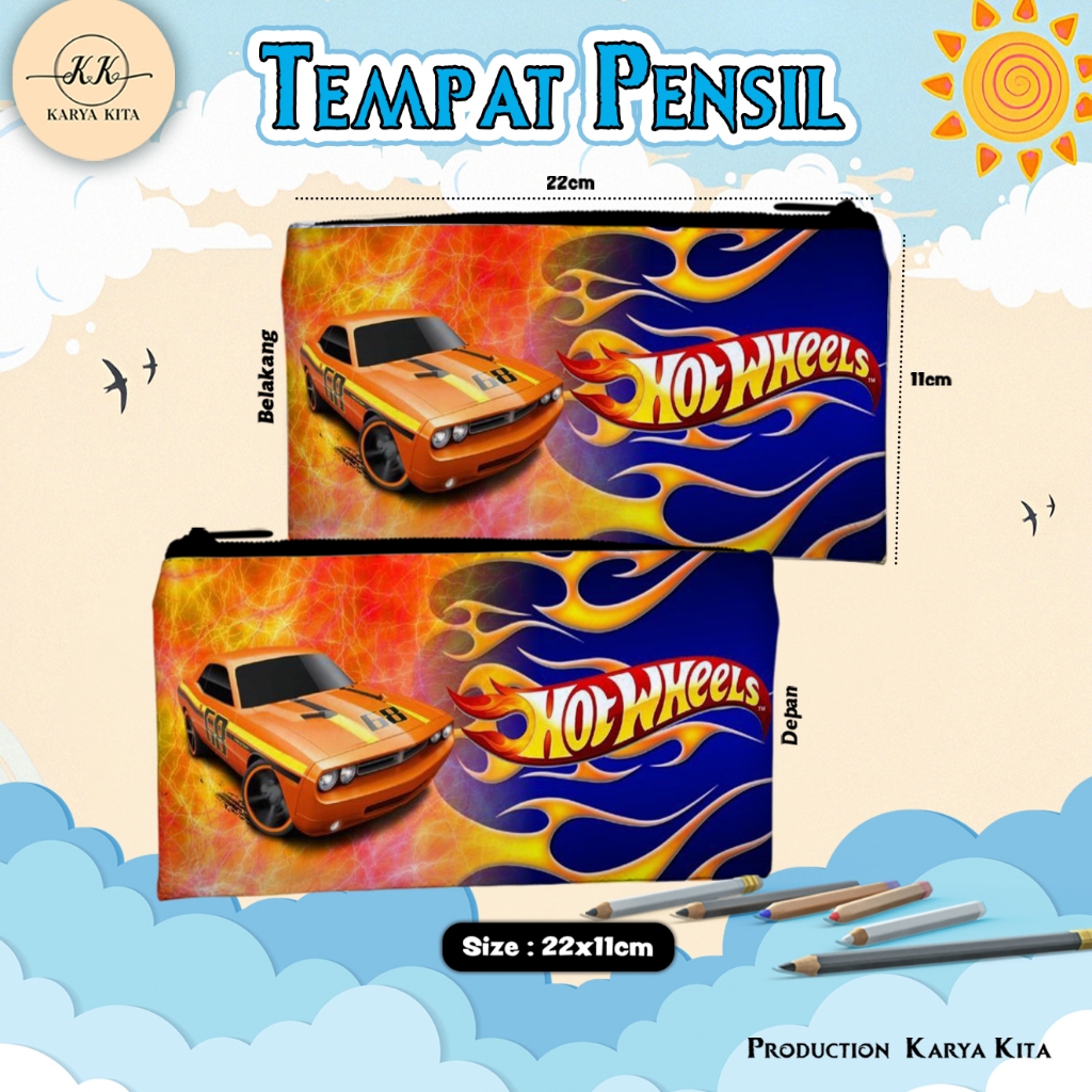 

PENCIL CASE KARAKTER HOT WHEELS KODE 11