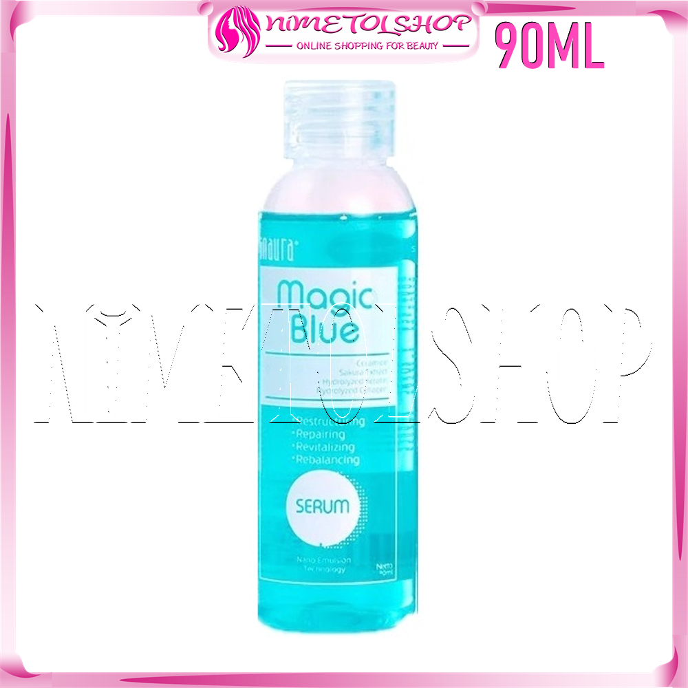 INAURA Magia Blue Serum 90ml Rambut Hair Smoothing Rebonding Restructuring Keratin Collagen Magic