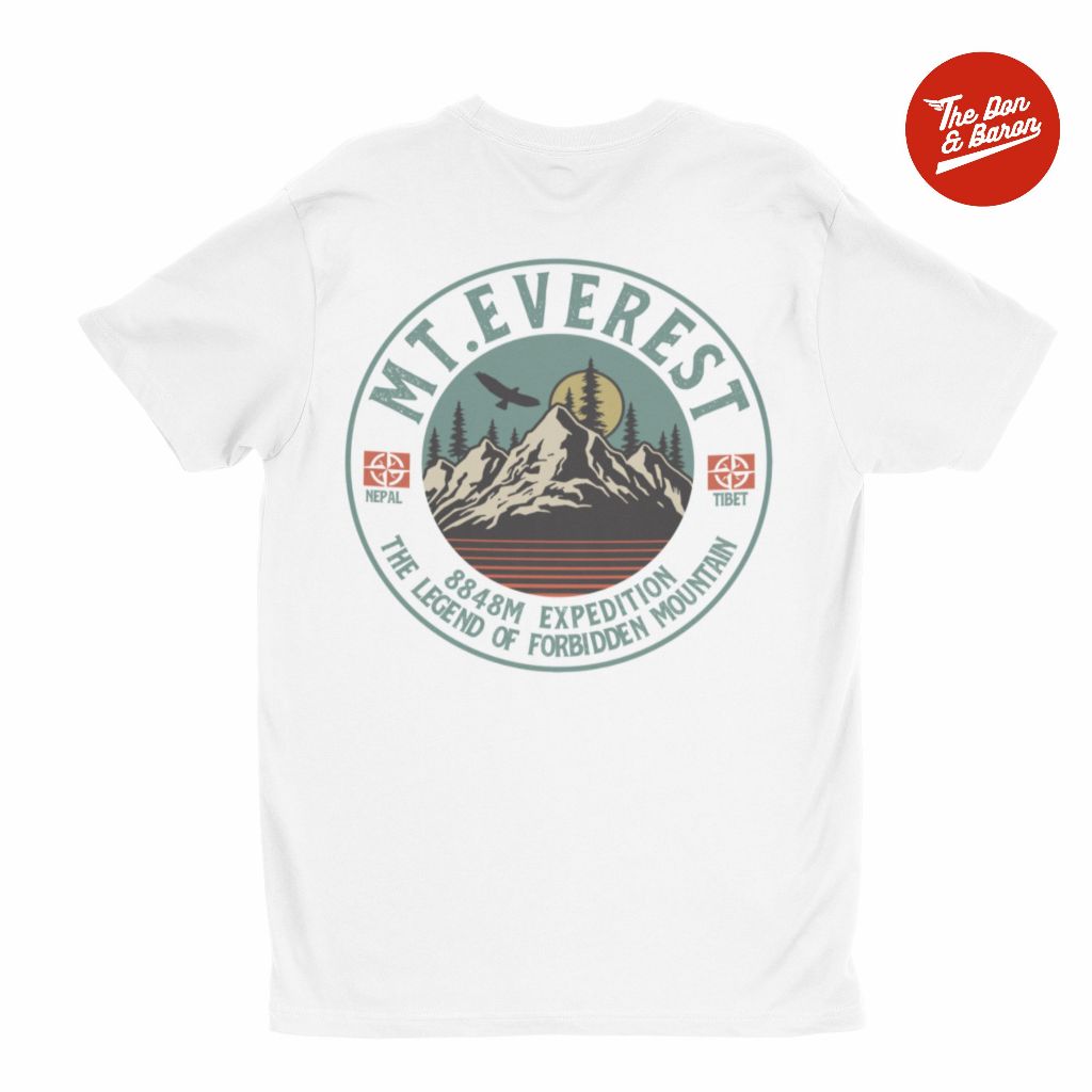 Kaos Vintage Pendaki Gunung World 7 Summit Mount Himalaya Everest