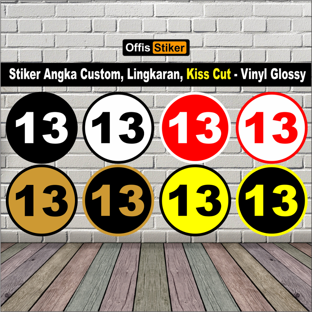 

Stiker Custom Lingkaran Vinyl Glossy Waterproof Minimal order 40 pcs dan kelipatannya untuk ukuran 5x5