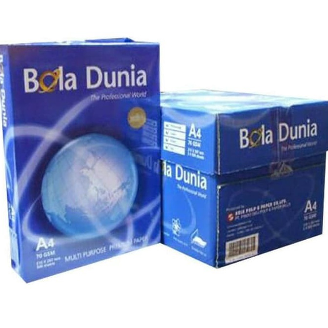 

Bola Dunia Kertas HVS A4 7 gsm 21 x 297 mm Print Fotocopy TMQYA6988