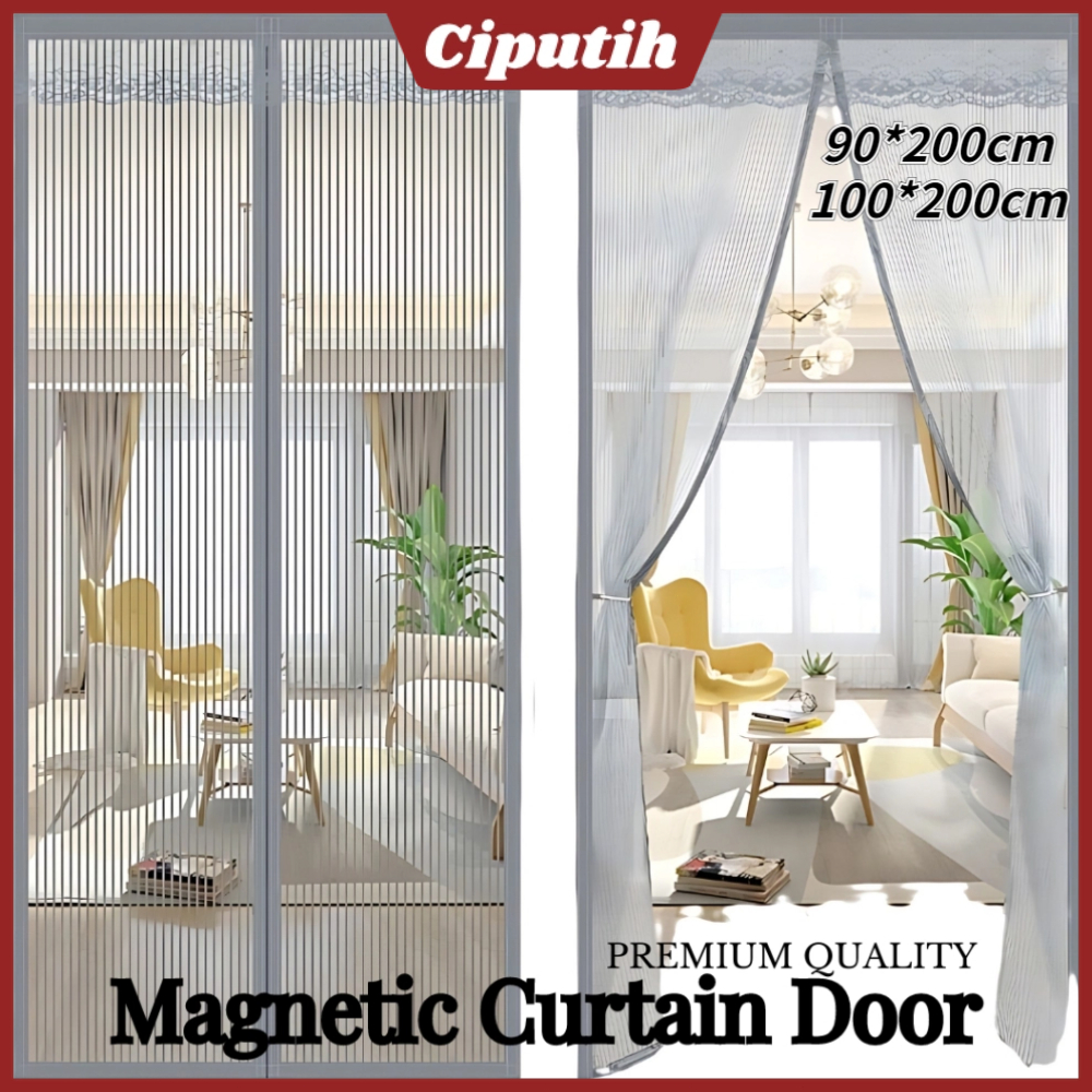 Tirai Magnet Premium Tebal Tidak mudah terbakar / Tirai Pintu kamar / tirai magnet anti nyamuk / Tir