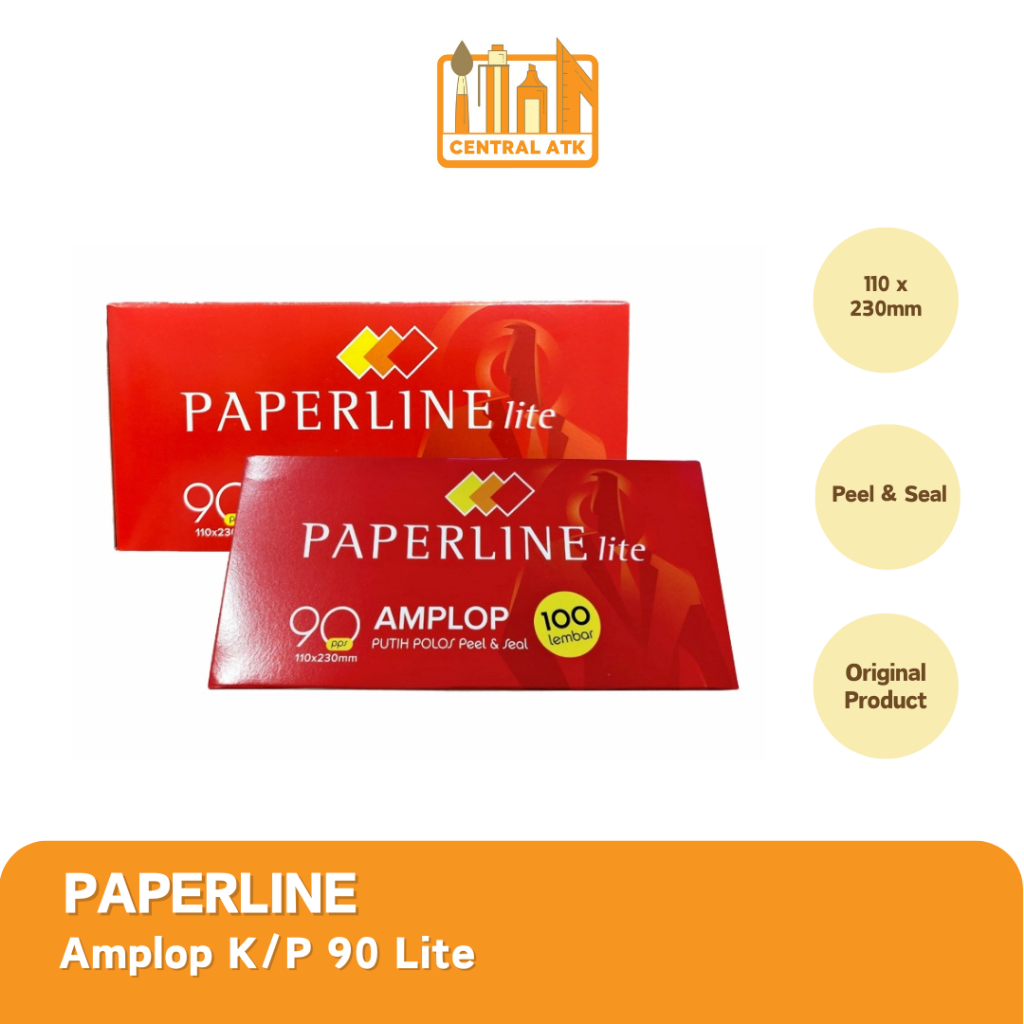 

ENVELOPE / AMPLOP PAPERLINE PUTIH POLOS UKURAN 110 X 230MM 90 LITE