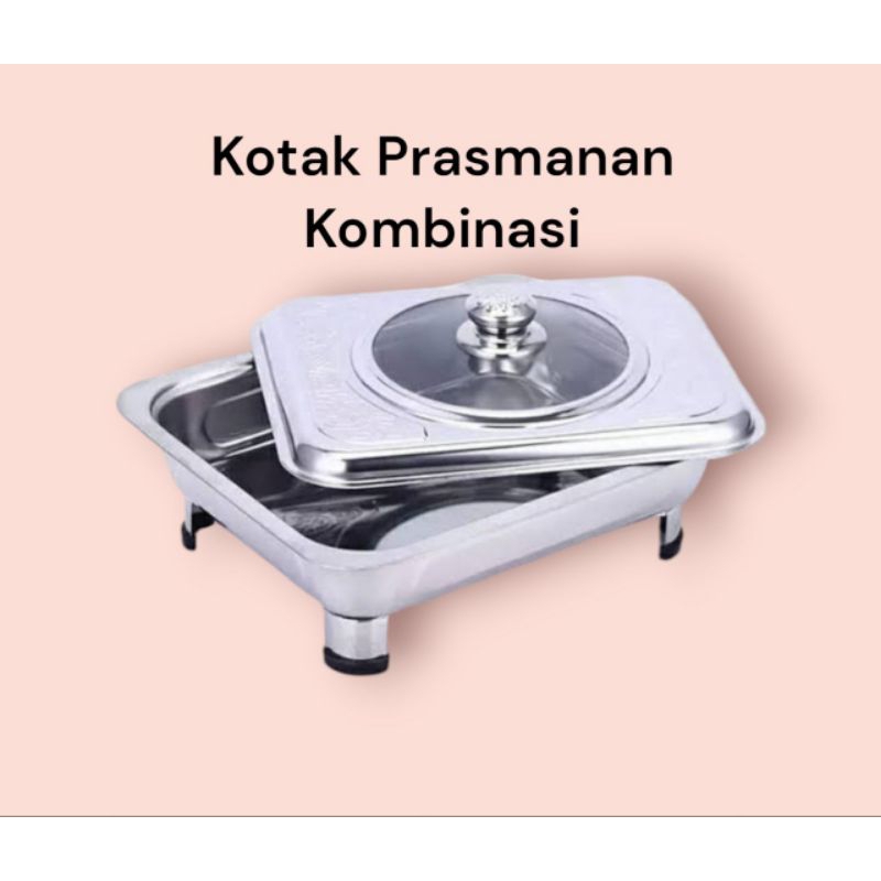 WADAH SAJI PRASMANAN KOTAK SET TUTUP FULL KACA KOMBINASI / PRASMANAN WADAH LAUK SAJI / WADAH MAKANAN