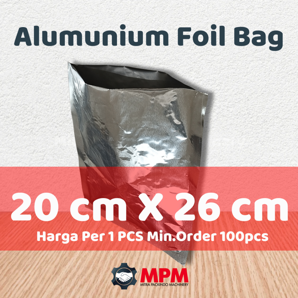 Alumunium Full Foil Bag U 19x26 20x26 Kemasan Kripik 19 20 x 26 cm