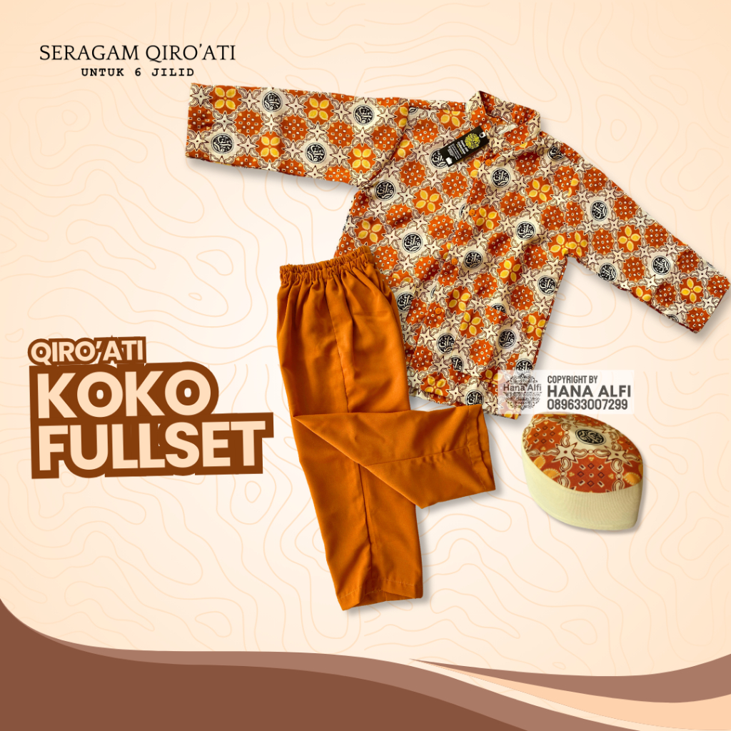 Seragam Baju Batik Qiroati Nasional ( TPQ ) 6 Jilid