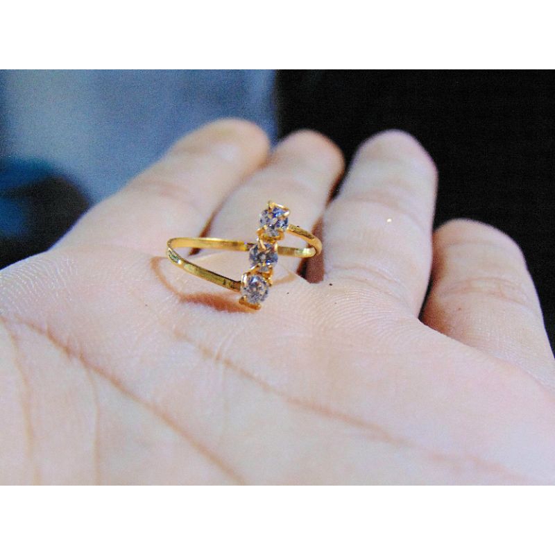 Cincin Emas Muda/ Cincin Mata Emas Muda 1grm/ Cincin Wanita Emas Muda