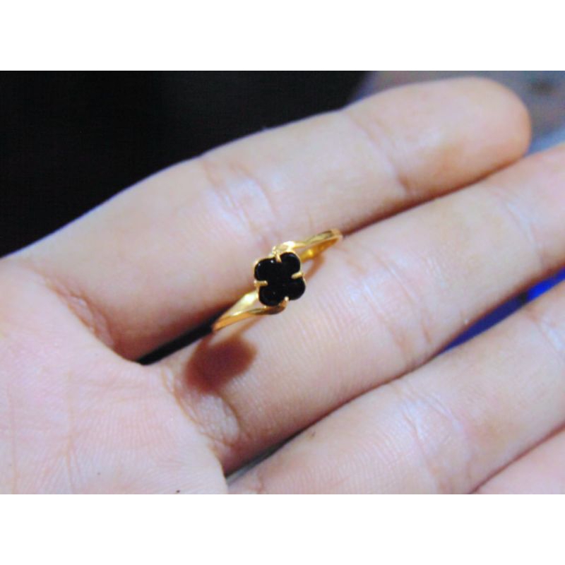 Cincin Emas Muda Batu Venclip/ Cincin Emas Muda/ Cincin Emas Muda 1grm