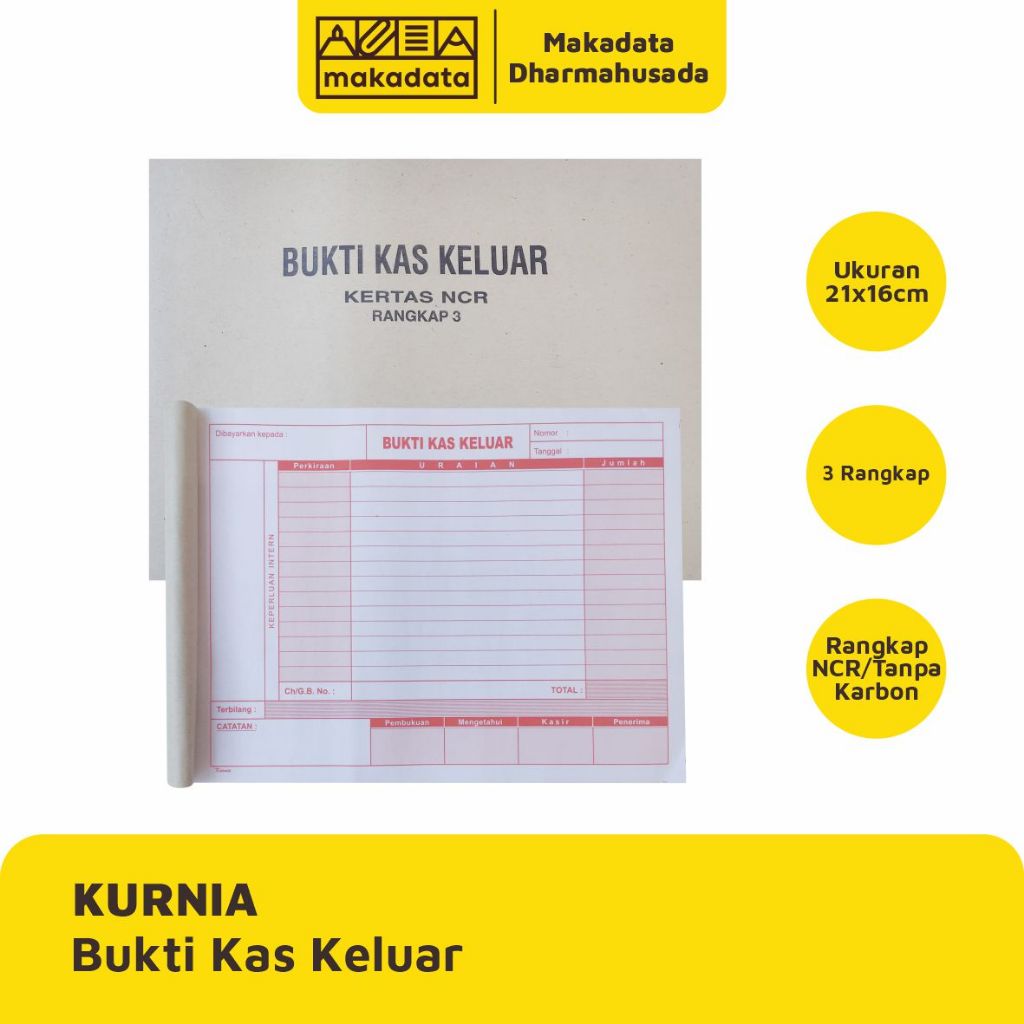 

BUKTI KAS KELUAR 1/2 FOLIO RANGKAP 3 KURNIA (1 PCS)