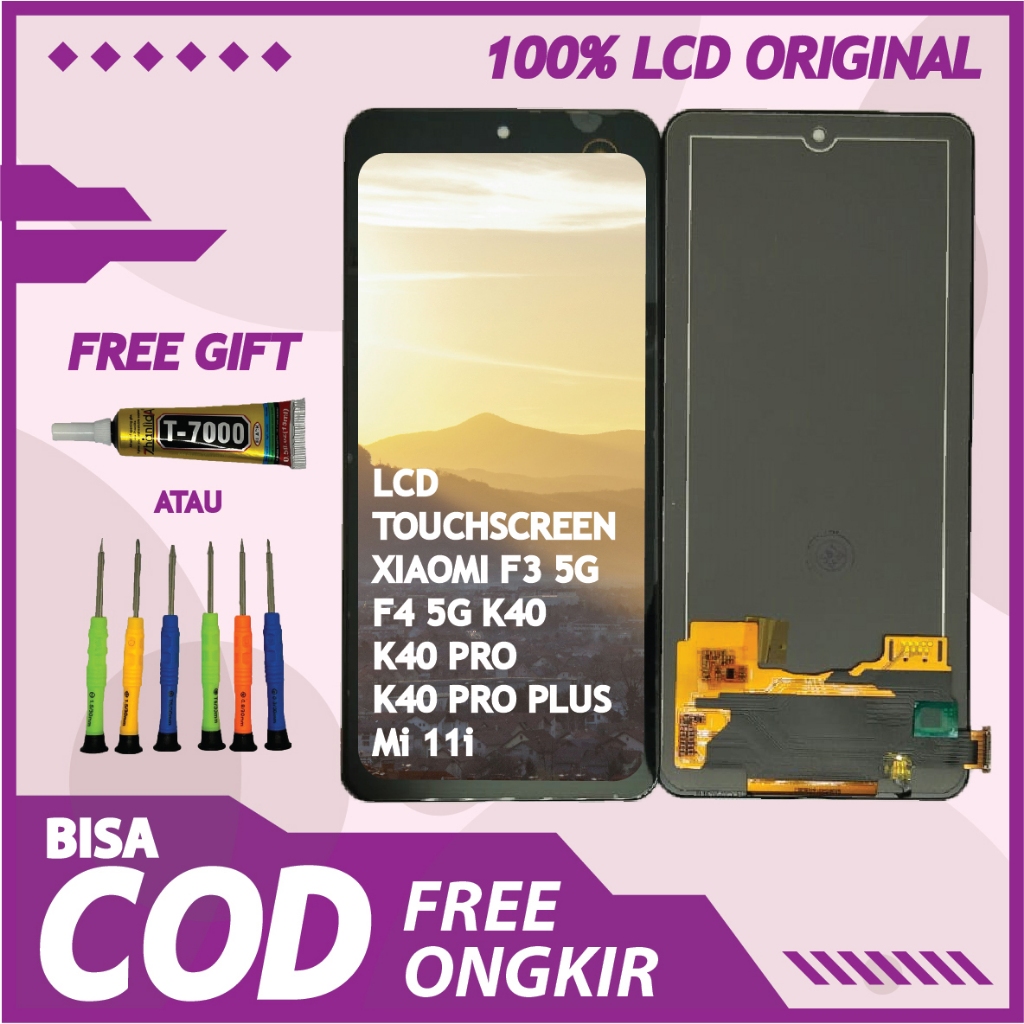 【ORIGINAL 100%】LCD TOUCHSCREEN XIAOMI F3 5G/ F4 5G/ K40/ K40 PRO/ K40 PRO PLUS/ Mi 11i FULLSET TOUCH