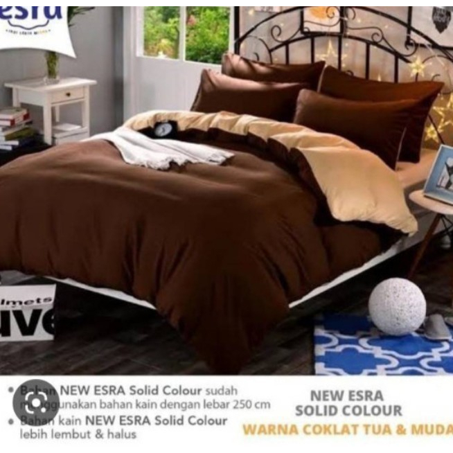 Sprei Polos Bahan Katun Esra Warna Coklat