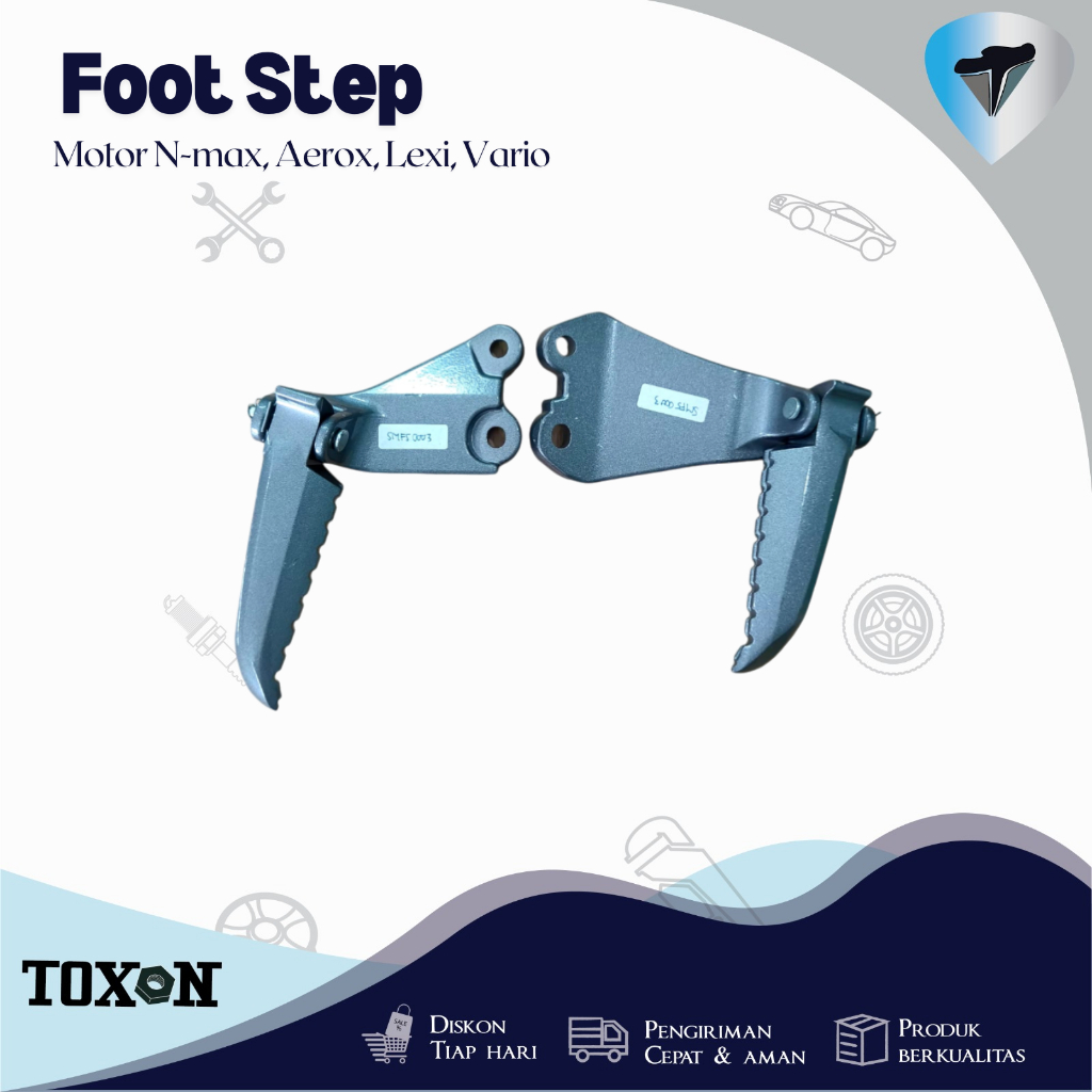 Foot Step Motor Yamaha N-max / Pijakan Kaki Belakang Kanan & Kiri Bahan Full Besi