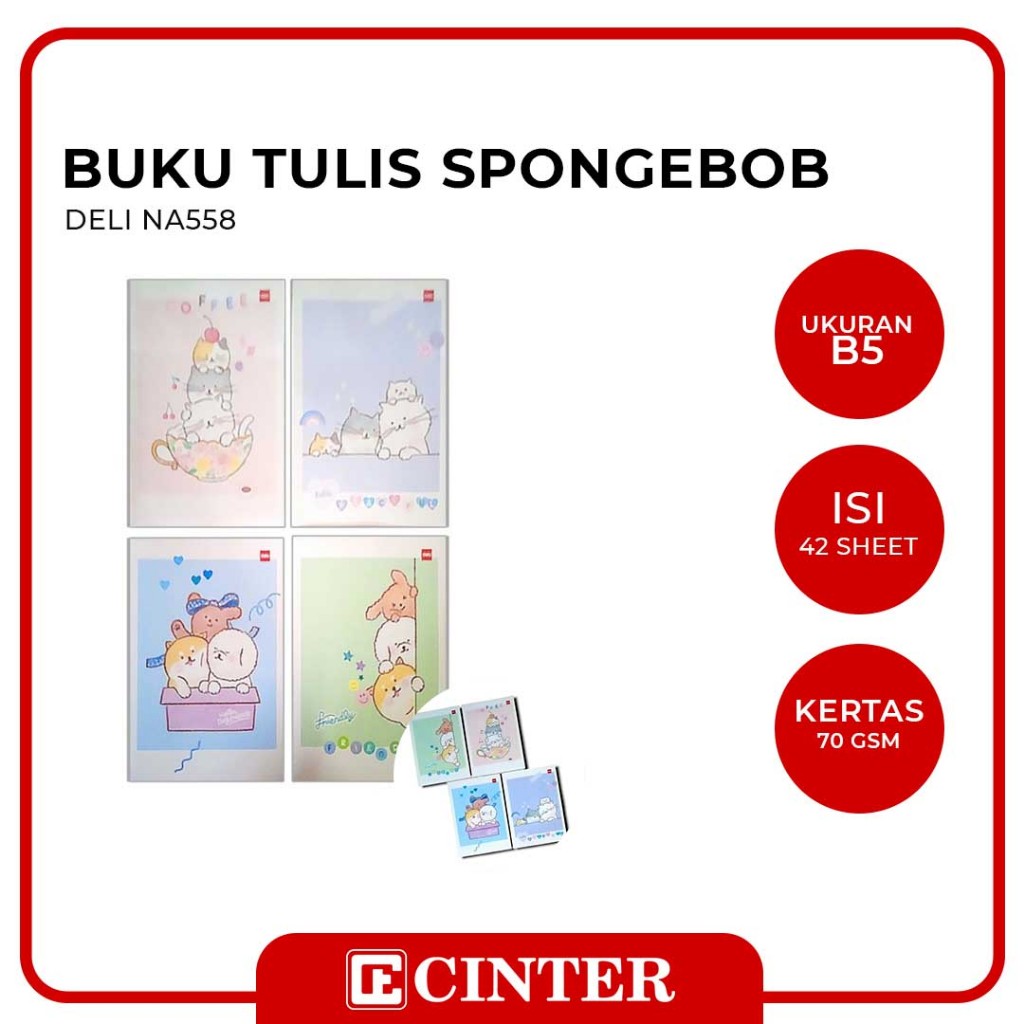 

DELI - BUKU TULIS / BUKU TULIS SEKOLAH BESAR NB542 BOXY / B5 ISI 42 LEMBAR MIYOU