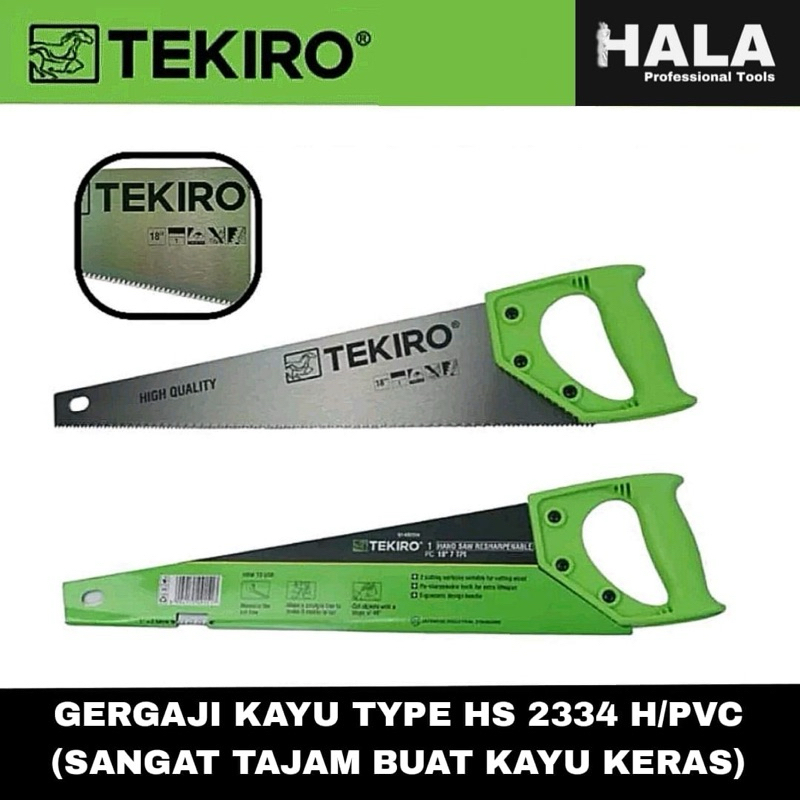 TEKIRO - GERGAJI KAYU  (SANGAT TAJAM KHUSUS KAYU KERAS) - 100% ORIGINAL