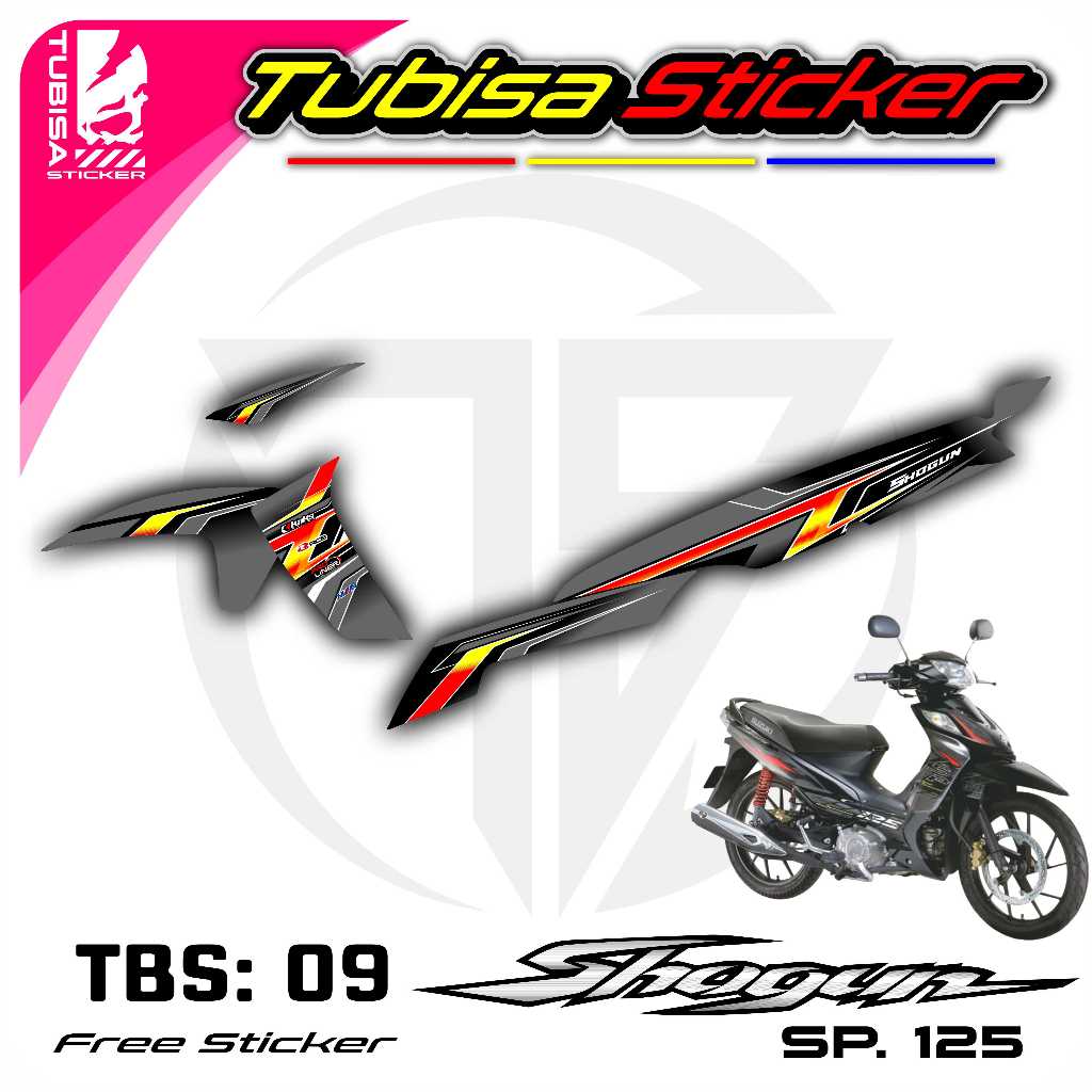 Sticker Striping New Shogun 125 SP- Stiker Striping Variasi Motor New Shogun 125 SP. TBS.09