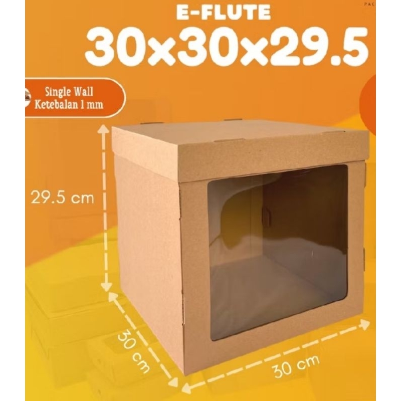 

[20x30x30] beli 2 lgs murah box dus kotak kue tart jendela mika