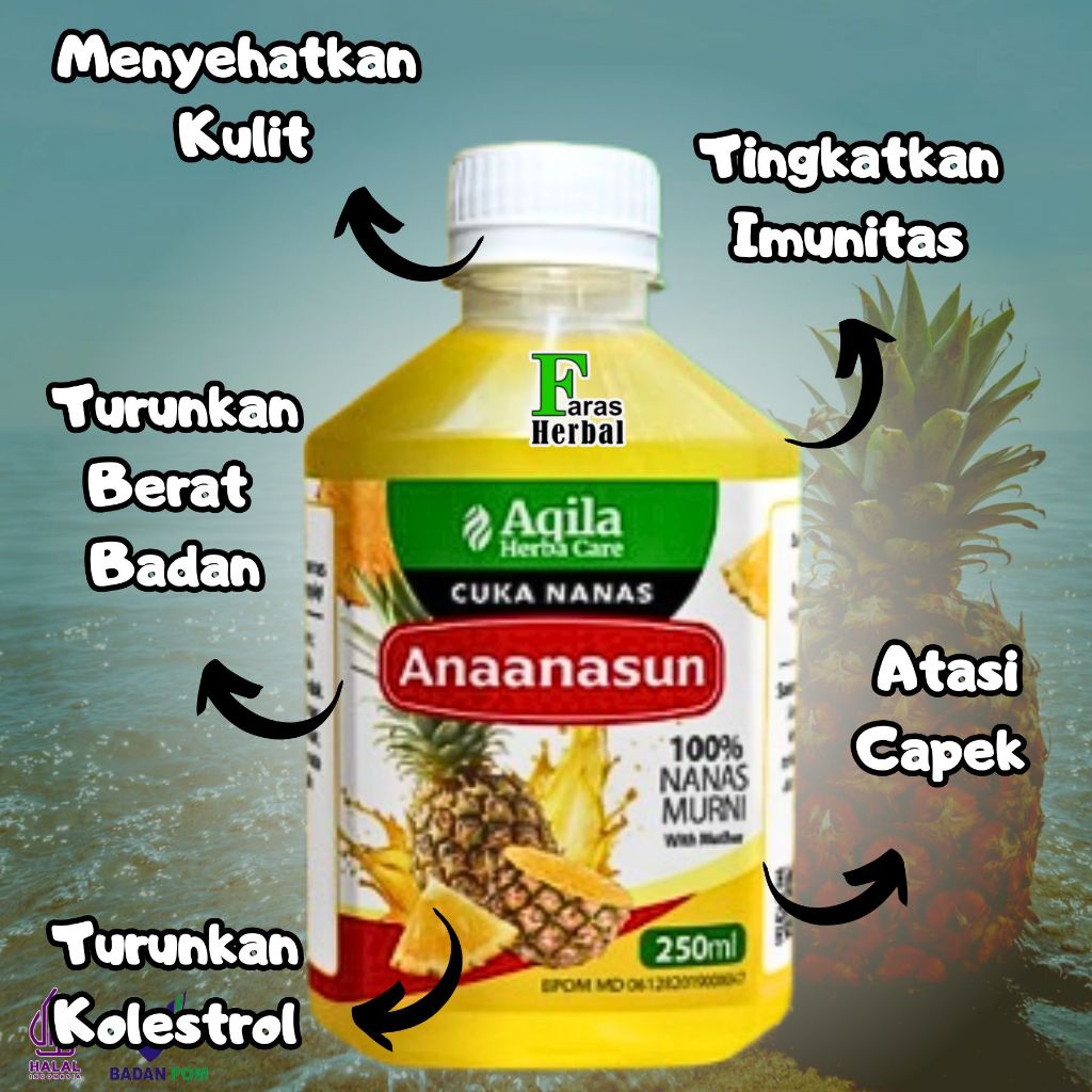 

Cuka Nanas Anaanasun 250 ml bantu Atasi Gula Darah, Diabetes, Kolestrol Secara Alami