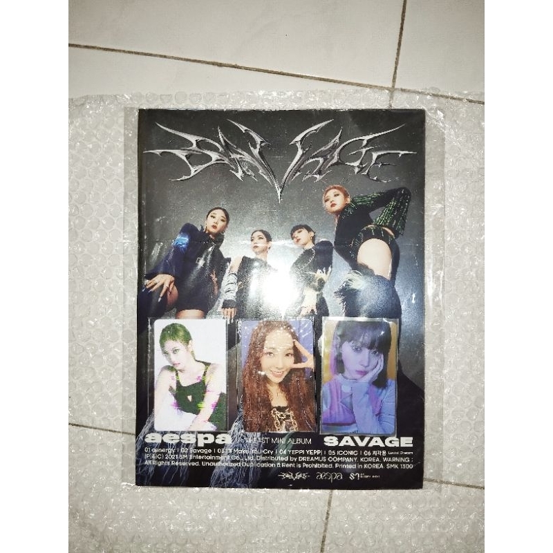 AESPA SAVAGE ALBUM FULLSET + KARINA + WINTER + NINGNING LENTI PHOTOCARD PC PHOTOBOOK HALLUCINATION Q