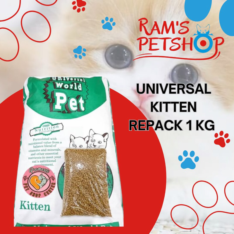 UNIVERSAL KITTEN REPACK 1KG/CAT FOOD UNIVERSAL/UNIKITTEN/PAKAN KUCING