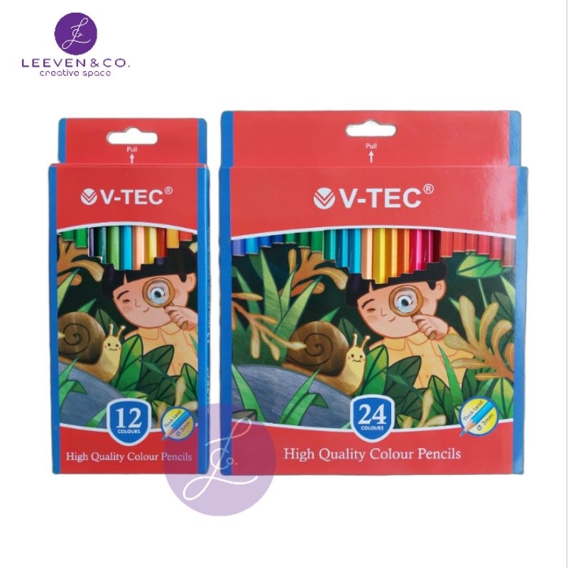 

V-TEC OIL COLOUR PENCILS / PENSIL WARNA (12 - 24 - 36 - 48 COLOUR)