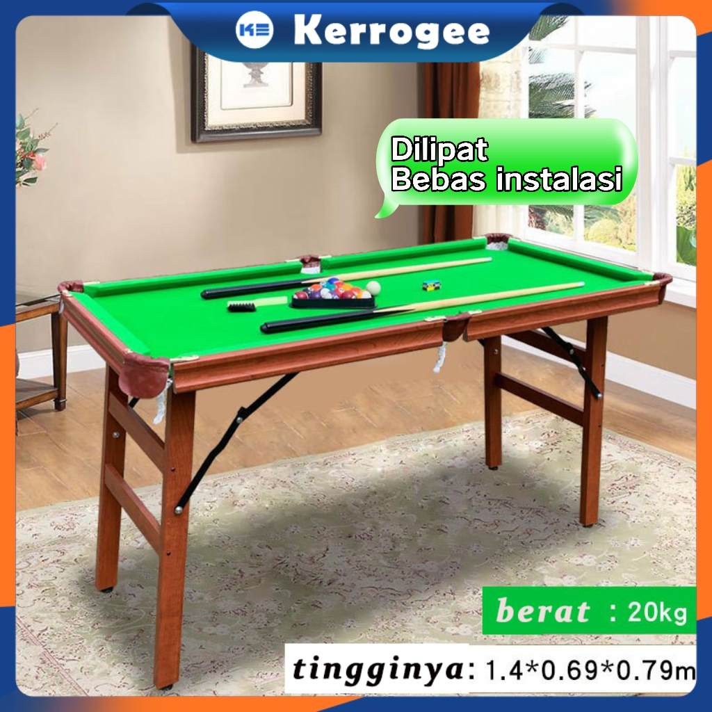 Diperpanjang 142cmMini Pool Table Lipat kaki / Meja Billiard Mini / Billiard Table Bonus /Mini Pool