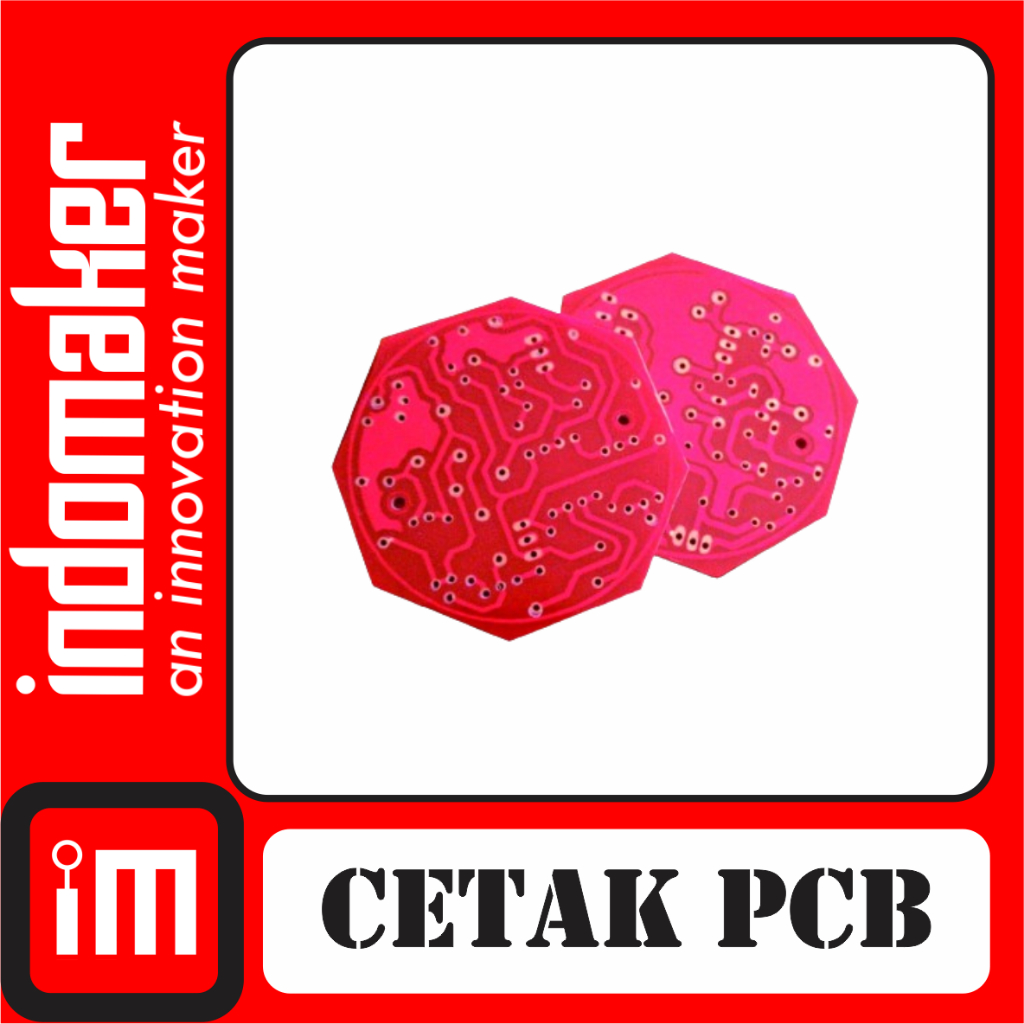 Jasa Cetak PCB Double Layer FR4 Full Masking Jalur Masking Silkscreen