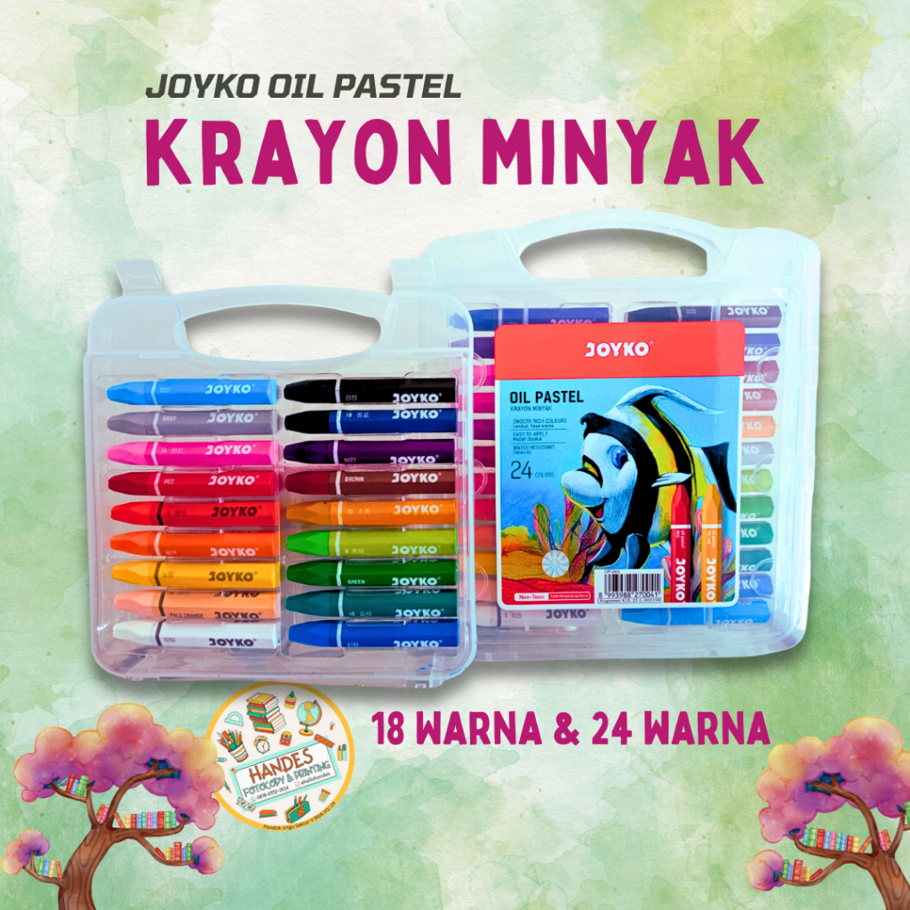 

Crayon Krayon Minyak Oil Pastel Joyko 18 / 24 Warna