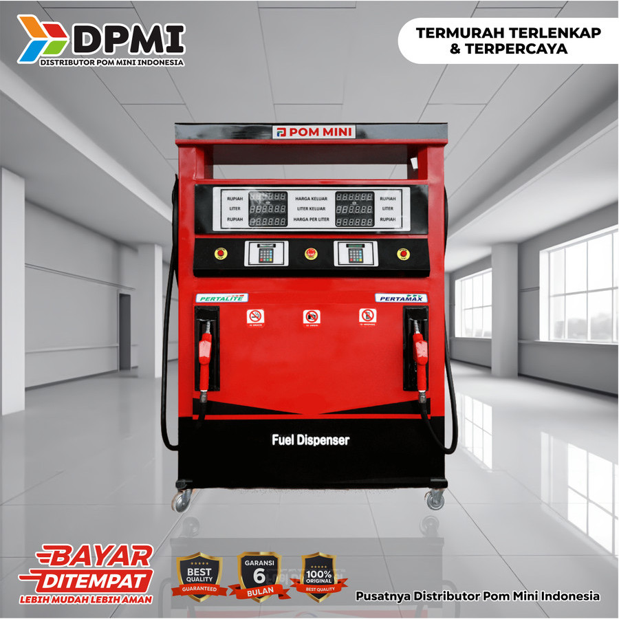 pom mini 2 nozzle 2 x 220 liter merah hitam