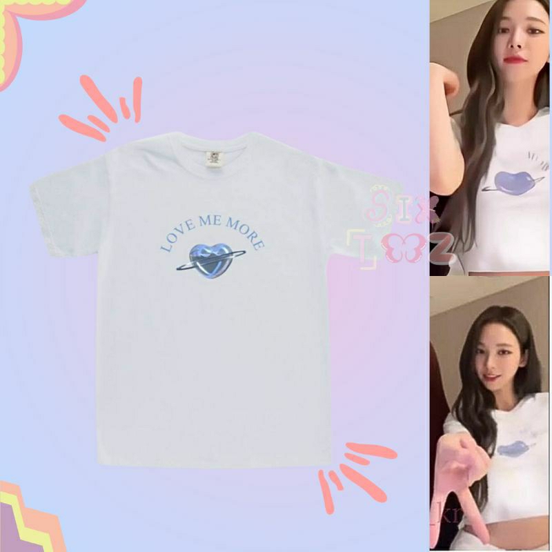 Karina AESPA outfit Love Me More tshirt kaos karina aespa korean