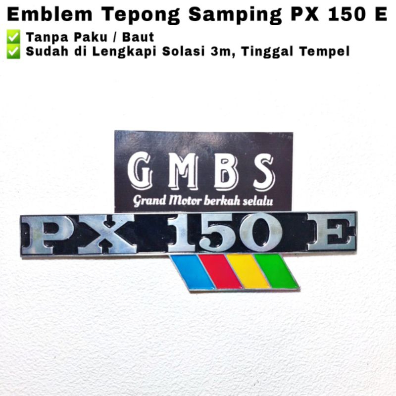 Emblem Tepong Samping Vespa Excel Exclusive PX 150 PX150E warna