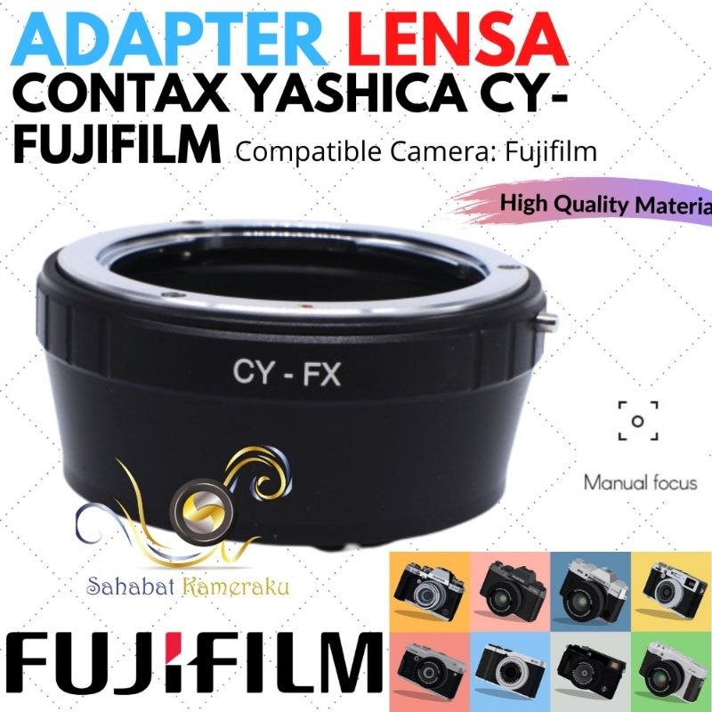 Adapter lensa lens Manual Contax Yashica C/Y CY to ke Kamera Body Fujifilm Fuji Fx XA XE XT XM XPRO 