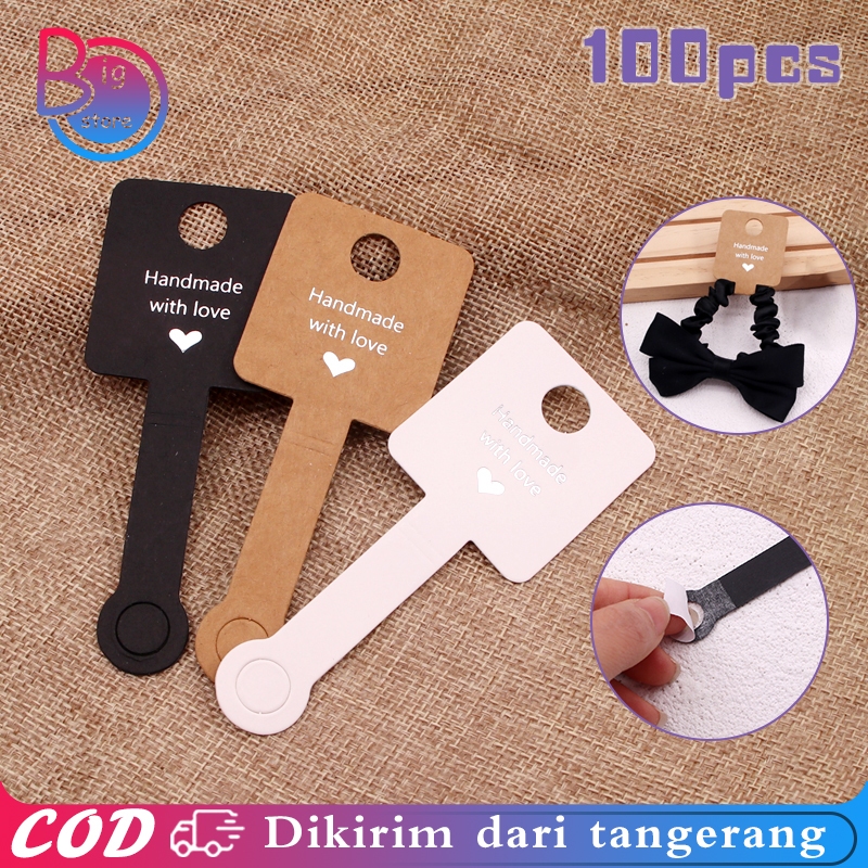 

100pcs/Set Label Perhiasan Gantung 4x10.2cm Label Harga Perhiasan Label Kalung Label Gelang Label Cincin