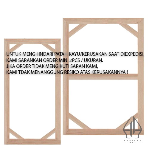 

Spanram 60x80 cm/Rangka untuk kanvas/lukisan/foto/poster dll