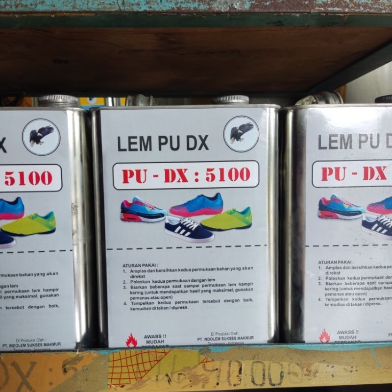 

Lem Sepatu Super Kuat Lem Pu DX-5100 Lem Pres Sepatu Netto - 2.5 Kg