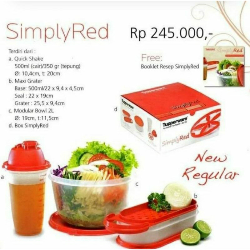 simply red set Tupperware