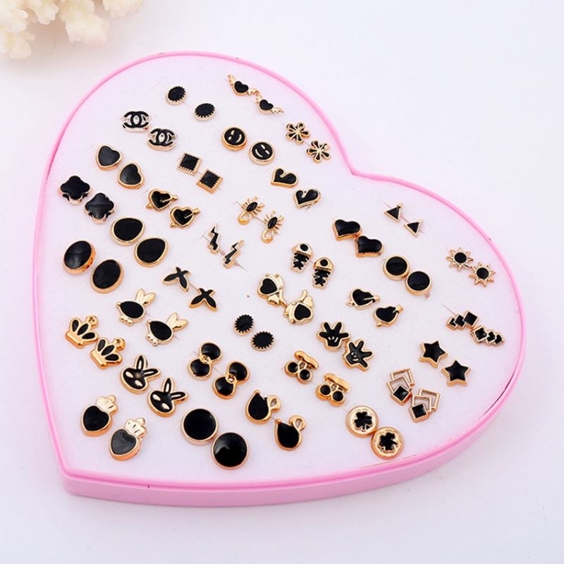 Satu pasang anting Korea murah /Anting tusuk plastik /Anting tindik /Anting Simple /Daily earrings